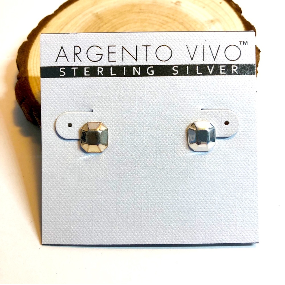 Argento Vivo sterling faceted earrings